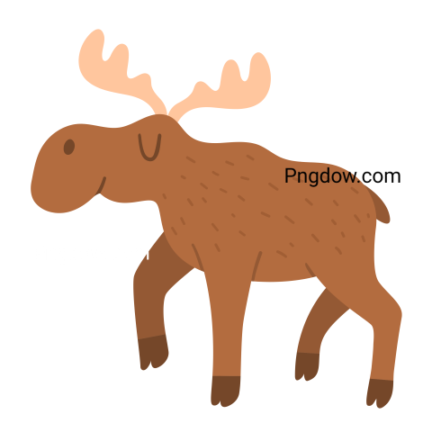 Moose, elk Png, transparent Background, free illustration, (28)