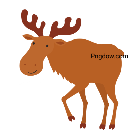 Moose, elk Png, transparent Background, free illustration, (26)