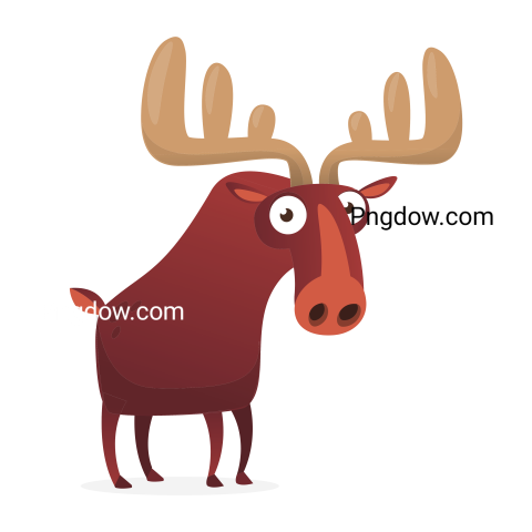Moose, elk Png, transparent Background, free illustration, (3)