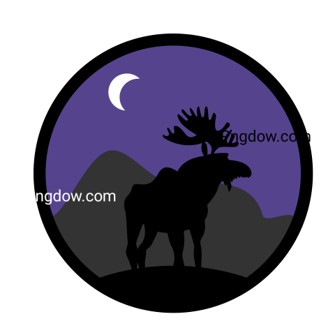 Moose Emblem  Animal Logo for free