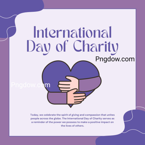 Purple Lylac Minimalist International Day Of Charity Linkedin Post