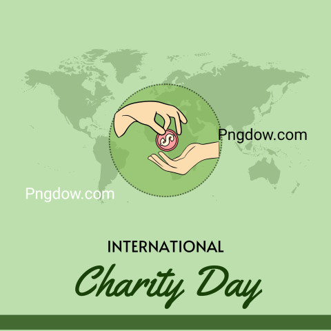 Green Minimalist International Charity Day Instagram Post