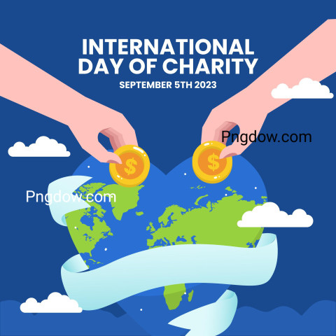 Blue Navy Illustrative International Day of Charity Instagram Post