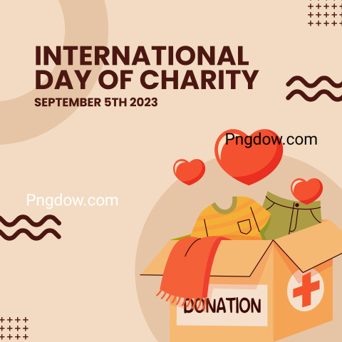 Brown Illustration International Day of Charity Instagram Post