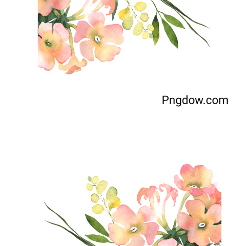 Watercolor Flower Background Illustration for Wedding Invitation