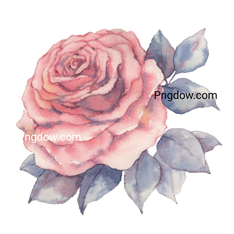 Watercolor flowers, transparent background for Free