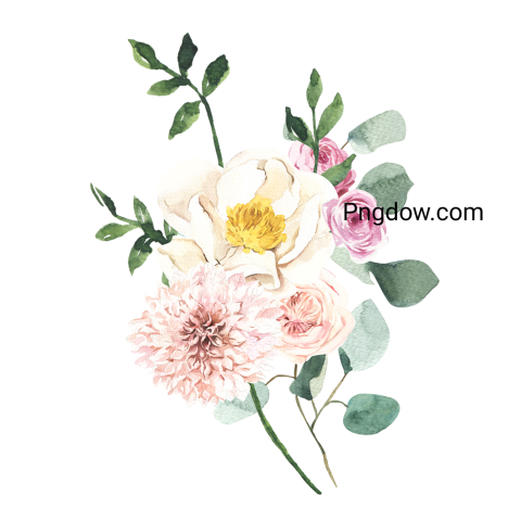 Floral bouquet watercolor illustration