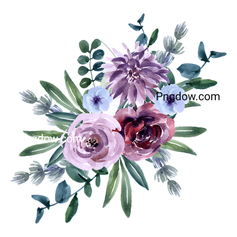 Flower Bouquet Watercolor Decoration for Free