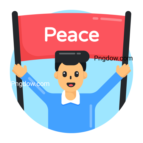 International day of peace banner icon, make image transparent