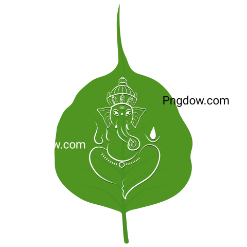 Eco friendly lord ganesha Chaturthi with leaves Design
