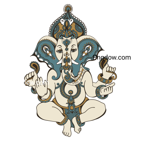 Hindu Lord Ganesha Ornate Sketch Drawing, Tattoo, (3)