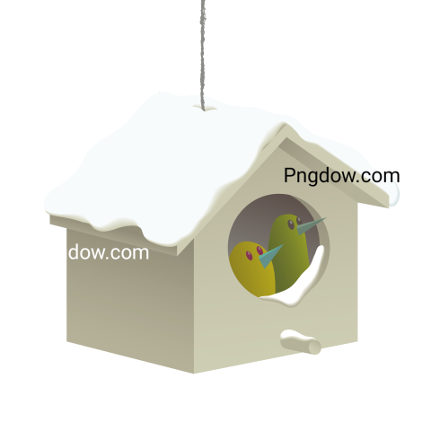 Two Birds in a Nest Box Png images
