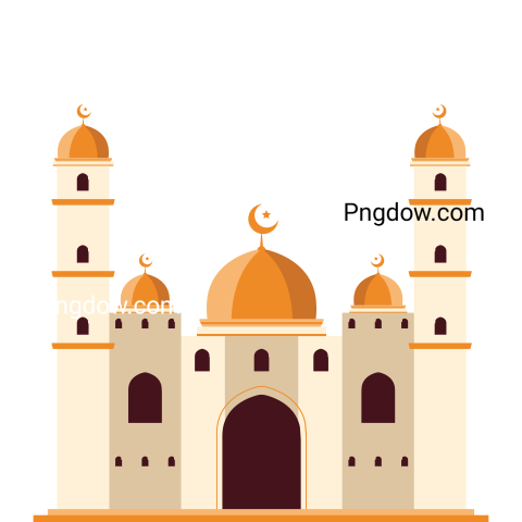 Mosque Vector Illustration transparent background