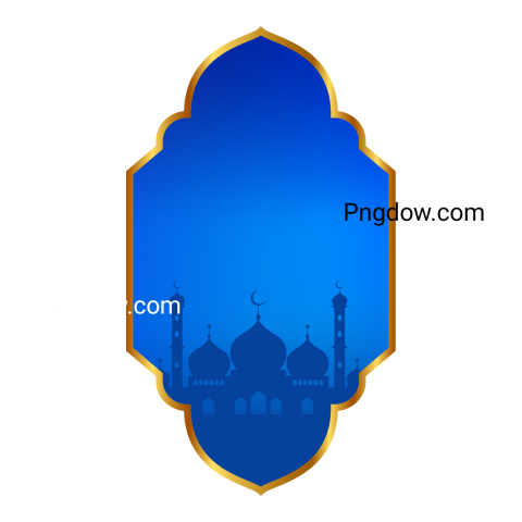 Islamic Blue Ornament transparent background