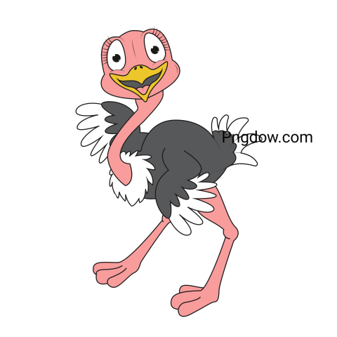 Ostrich cartoon transparent background for Free