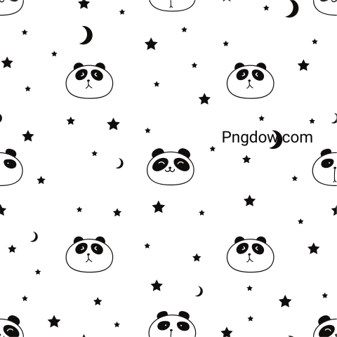 Cute Panda Seamless Background