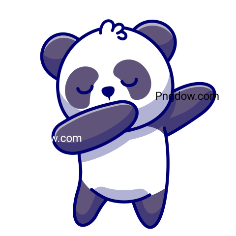 Cute Panda Dabbing Cartoon Vector Illustration