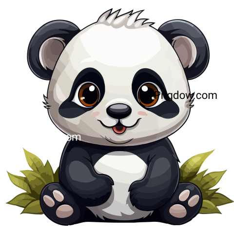 Cute panda transparent background
