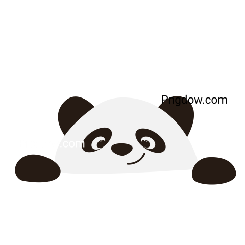 Smiling Panda Face transparent background
