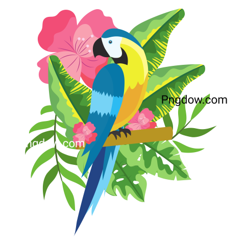 Cute Tropical Parrot Cartoon