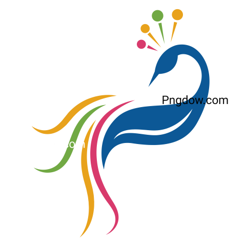 Peacock icon logo illustration