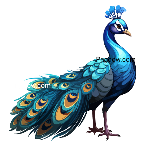 Cute peacock transparent background