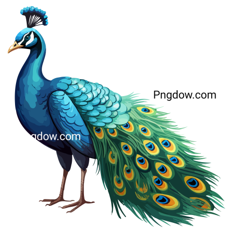 Cute peacock transparent background for Free