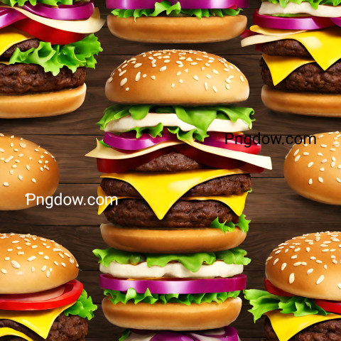 Download High Resolution, Free Images of Delicious Hamburgers on a Wooden Table
