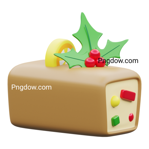 3D Christmas Fruitcake