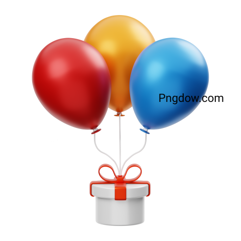 Balloons Gift 3D Icon