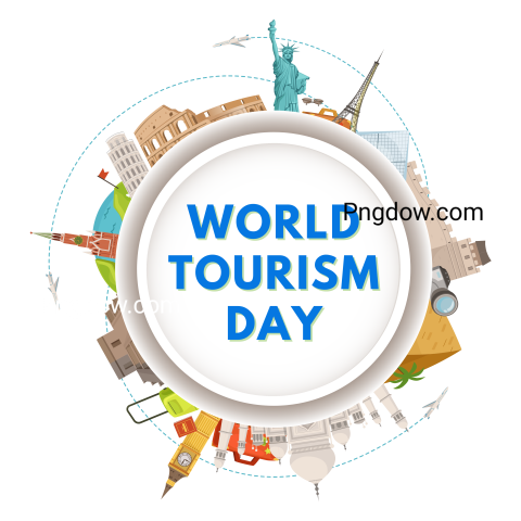 Travel tourism logo with famous world landmark  Blank template