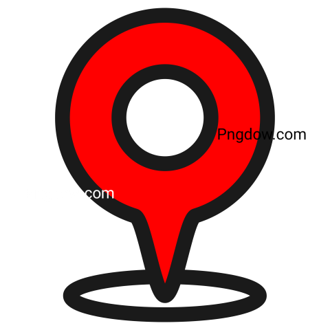 Pin location icon transparent background
