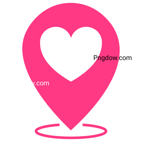 Pink heart location icon