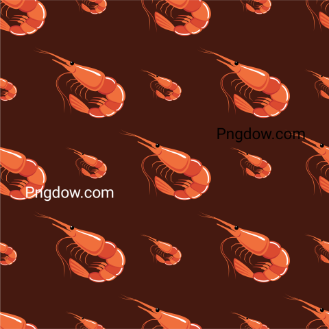 Seamless Shrimps Pattern Background