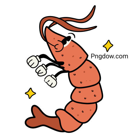 Shrimp Cartoon Illustration
