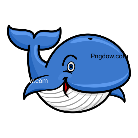 Sperm whale isolated cartoon cachalot water animal for free