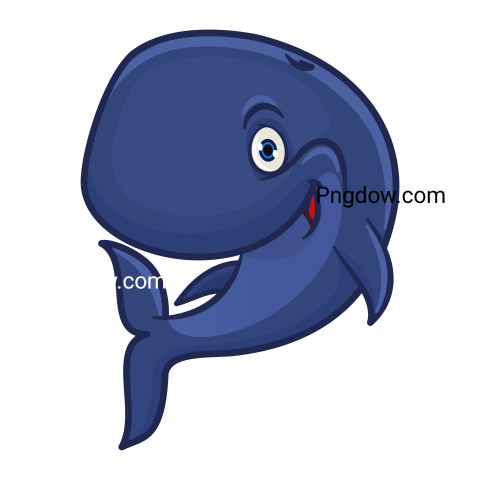 Sperm whale isolated cartoon cachalot water animal