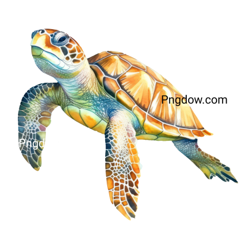 Sea Turtle Watercolor Illustration free download