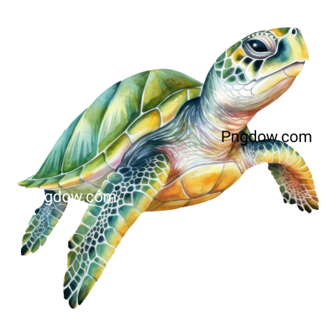 Sea Turtle Watercolor Illustration free