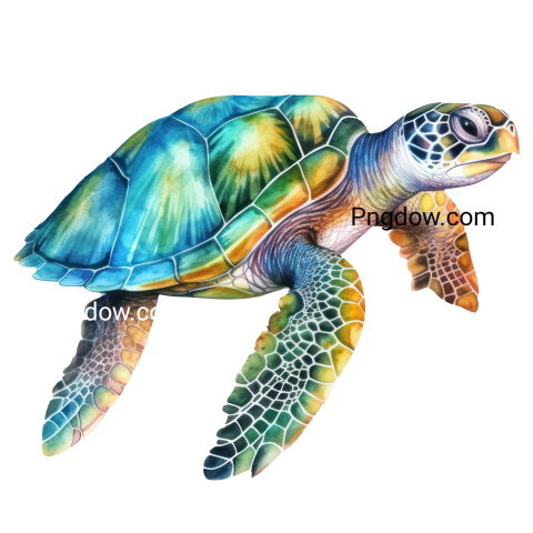 Sea Turtle Watercolor Illustration for free