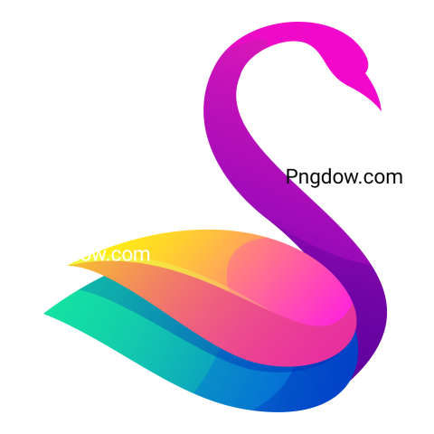 Swan gradient colorful logo transparent background
