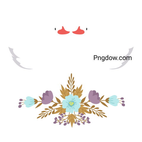 Beautiful characters white princess swan with crown for free
