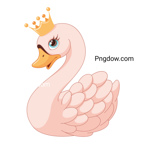 Illustration Cute Swan Princess