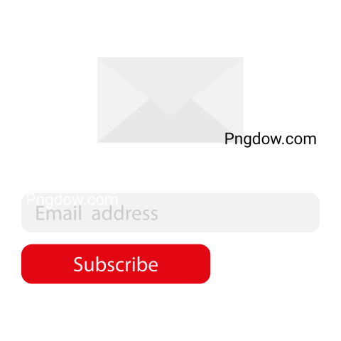 Email Subscribe with Envelope in Flat Style
