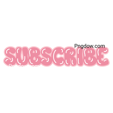 Doodle Phrase  SUBSCRIBE, text Png image