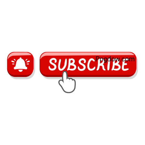 Subscribe button with bell and hand cursor