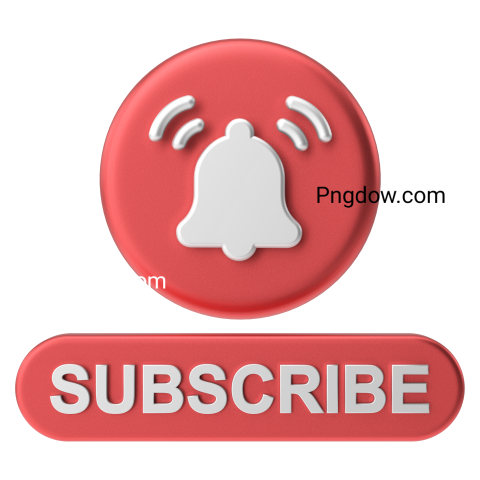 Subscribe button  Subscribe icon  3D illustration