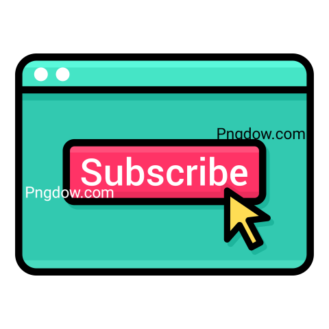 Subscribe button icon transparent background