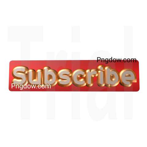 3d Subscribe Button Illustration