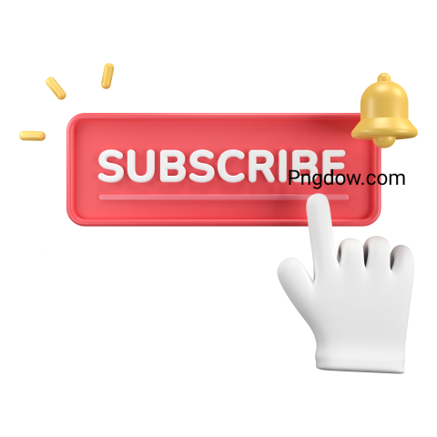 Subscribe button 3D illustration